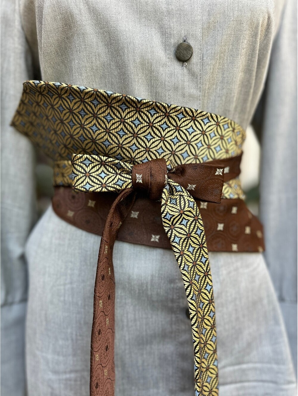Upcycled Silk Obi Belt | Corset Wrap Style | OOAK | OS